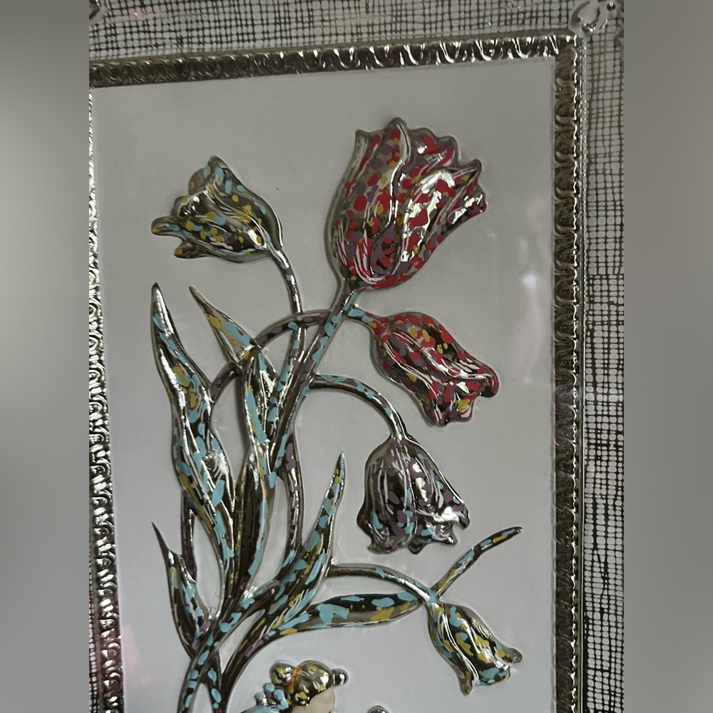 Vintage Metalcraft Four Seasons Framed Metal Wall Art Spring Summer Set Of 2 - Picture 8 of 13